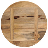 Table Top Ø 60x2.5 cm Round Solid Wood Rough Mango - 45-Degree Angle