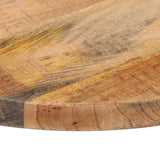 Table Top Ø 60x2.5 cm Round Solid Wood Rough Mango - Rear View