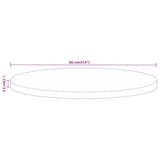 Table Top Ø 60x2.5 cm Round Solid Wood Rough Mango - Low Angle