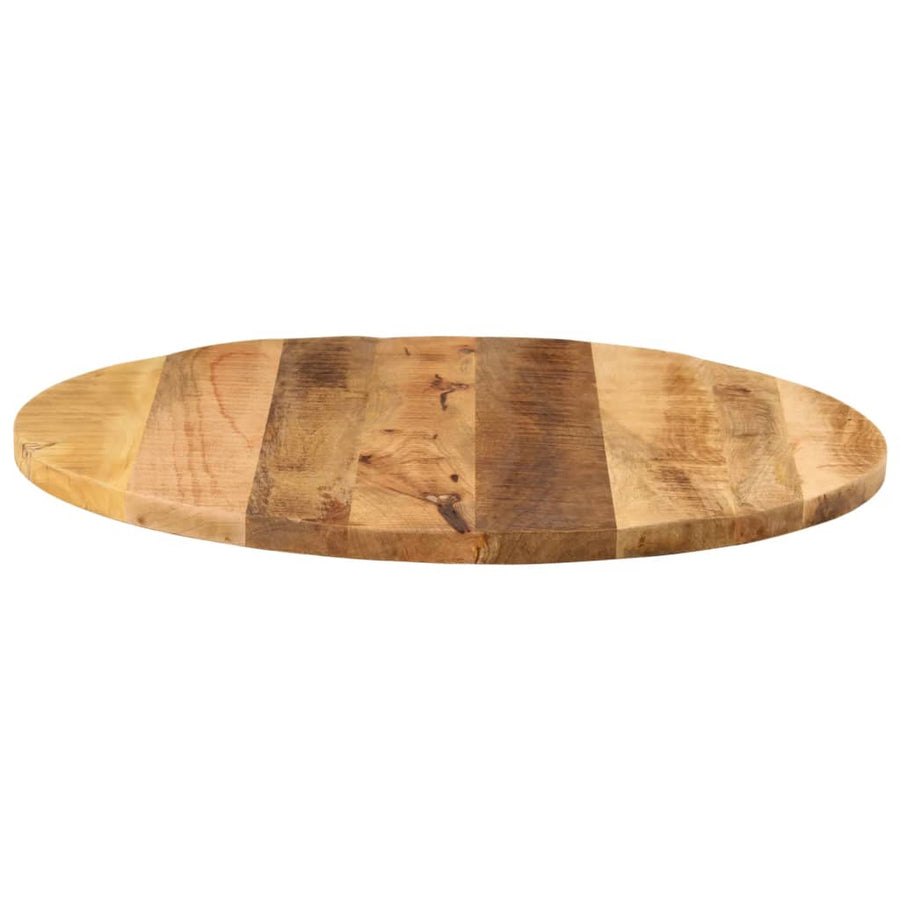 Table Top ?70x1.5 cm Round Solid Wood Rough Mango