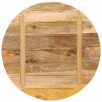 Table Top ?70x1.5 cm Round Solid Wood Rough Mango