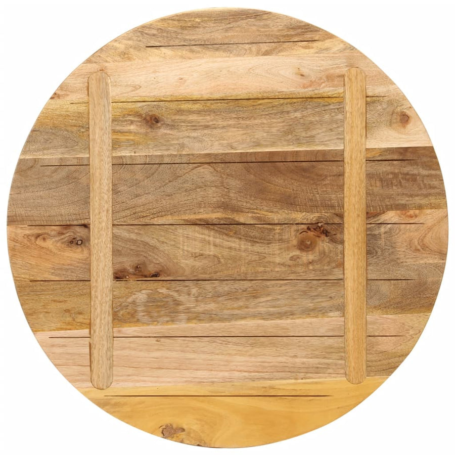 Table Top ?70x1.5 cm Round Solid Wood Rough Mango