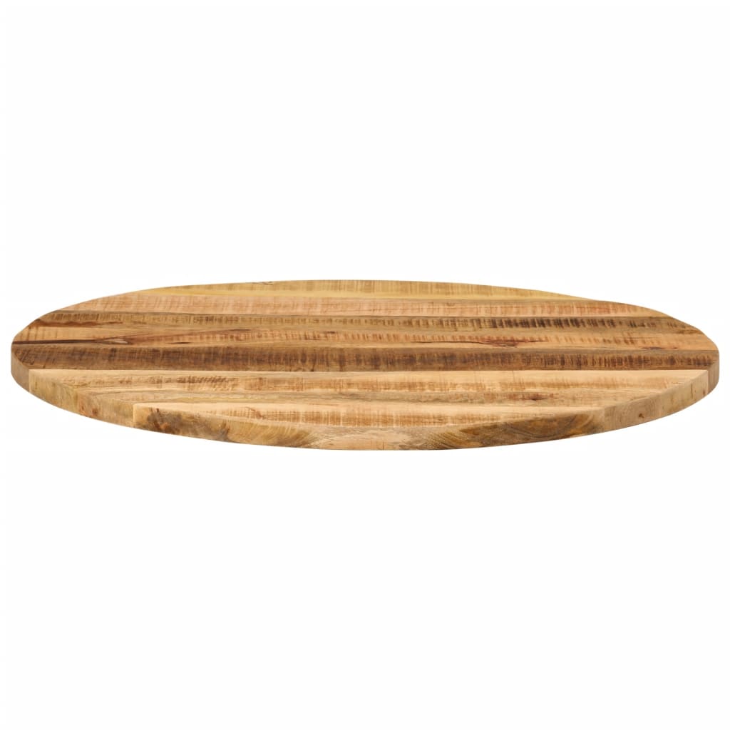 Table Top ?70x2.5 cm Round Solid Wood Rough Mango