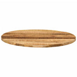 Table Top ?70x2.5 cm Round Solid Wood Rough Mango
