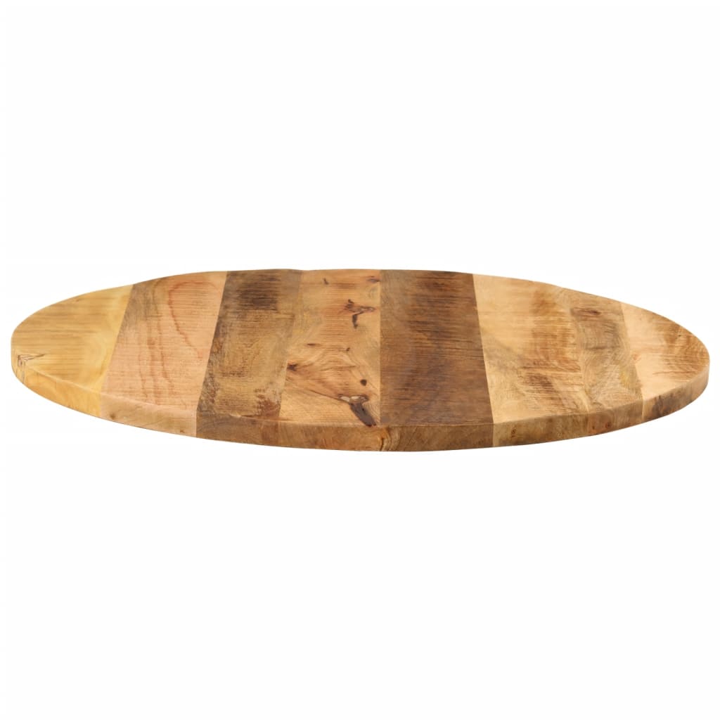 Table Top ?70x2.5 cm Round Solid Wood Rough Mango
