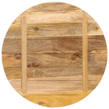 Table Top ?70x2.5 cm Round Solid Wood Rough Mango