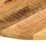Table Top ?70x2.5 cm Round Solid Wood Rough Mango