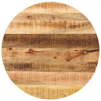 Table Top ?80x1.5 cm Round Solid Wood Rough Mango