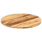 Table Top ?80x1.5 cm Round Solid Wood Rough Mango