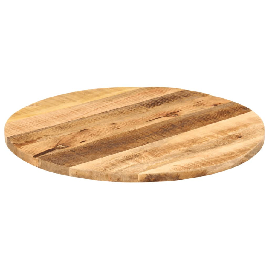 Table Top ?80x1.5 cm Round Solid Wood Rough Mango