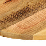 Table Top ?80x1.5 cm Round Solid Wood Rough Mango