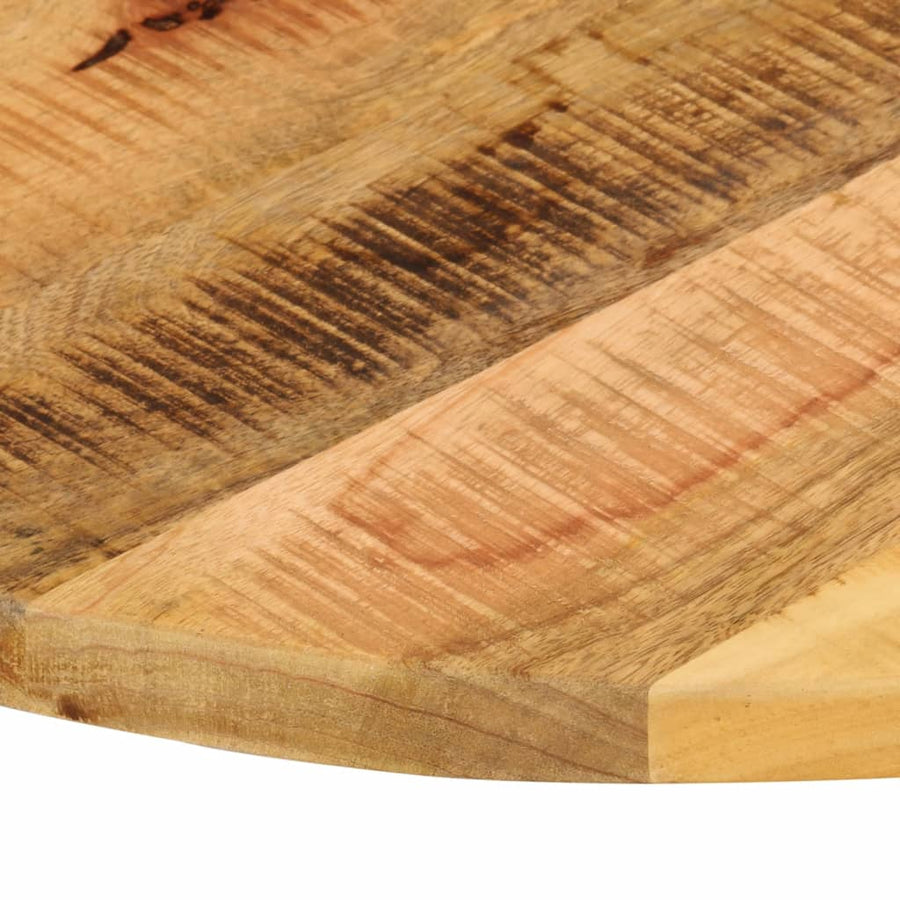 Table Top ?80x1.5 cm Round Solid Wood Rough Mango