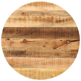 Table Top ?80x2.5 cm Round Solid Wood Rough Mango