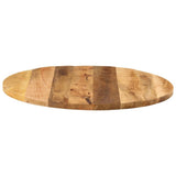 Table Top ?80x2.5 cm Round Solid Wood Rough Mango