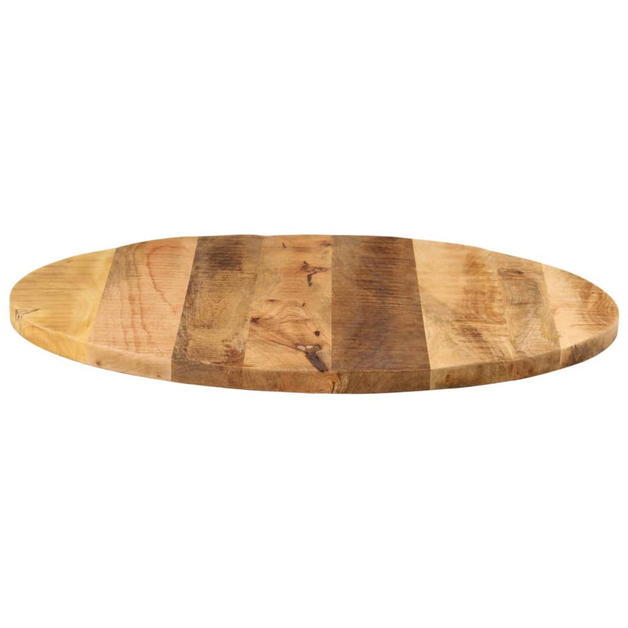 Table Top ?80x2.5 cm Round Solid Wood Rough Mango
