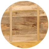 Table Top ?80x2.5 cm Round Solid Wood Rough Mango
