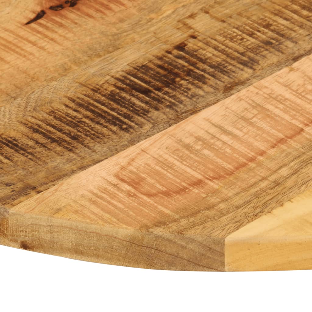 Table Top ?80x2.5 cm Round Solid Wood Rough Mango