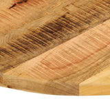 Table Top ?80x2.5 cm Round Solid Wood Rough Mango - Rear View