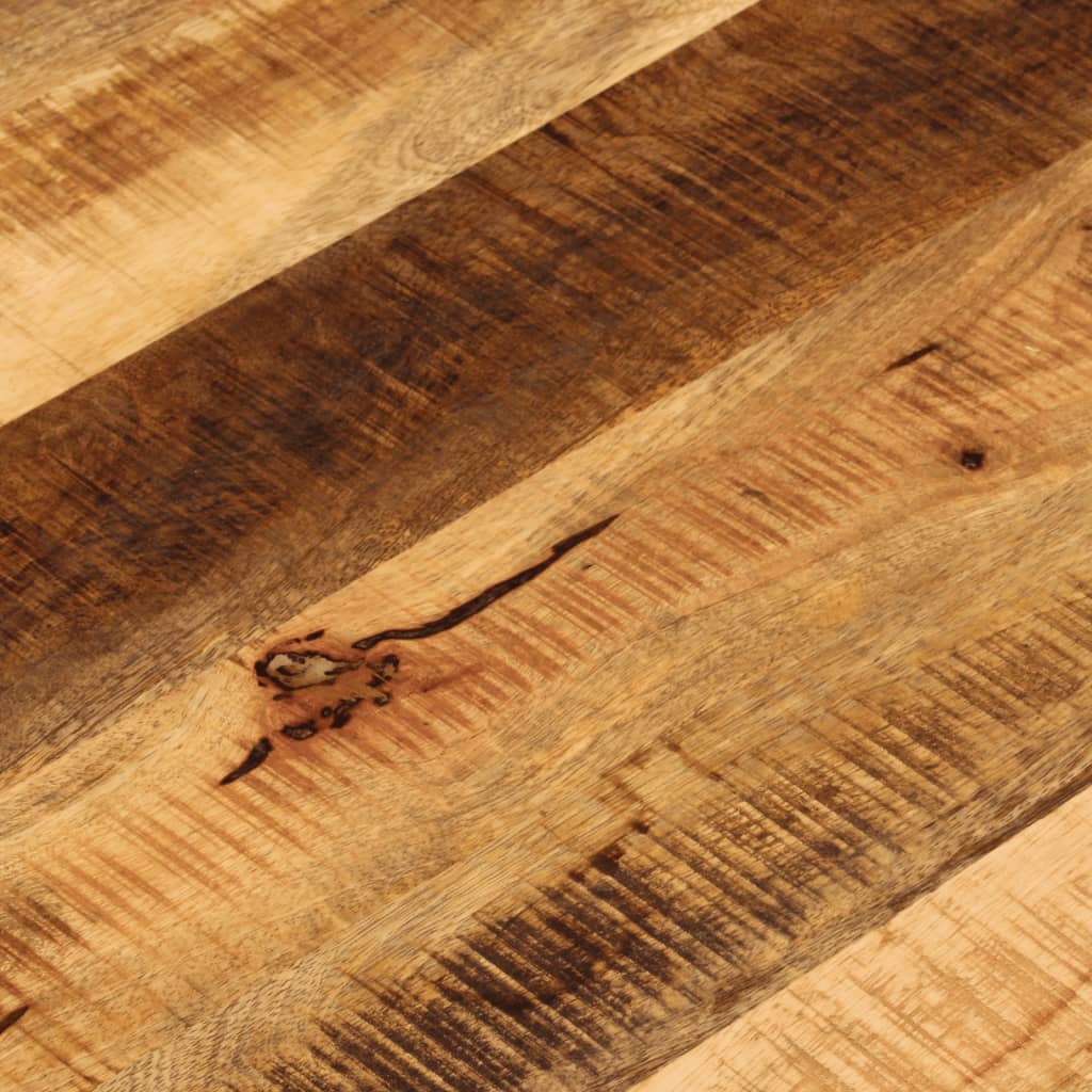Table Top ?80x2.5 cm Round Solid Wood Rough Mango