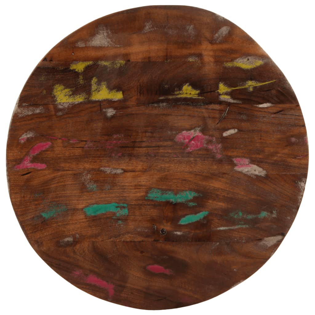 Table Top Ø 50x2.5 cm Round Solid Wood Reclaimed