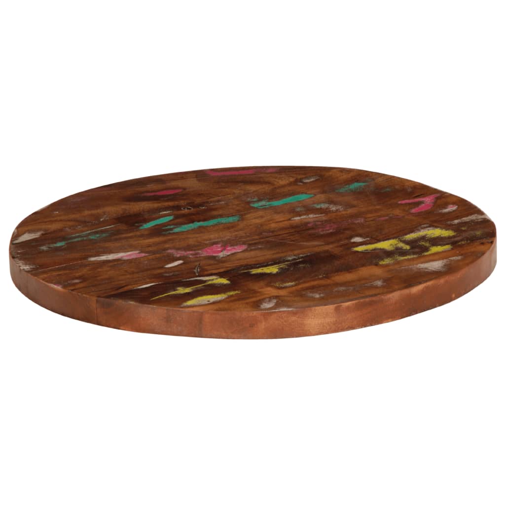 Table Top Ø 50x2.5 cm Round Solid Wood Reclaimed