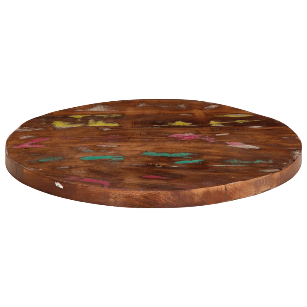 Table Top Ø 50x2.5 cm Round Solid Wood Reclaimed