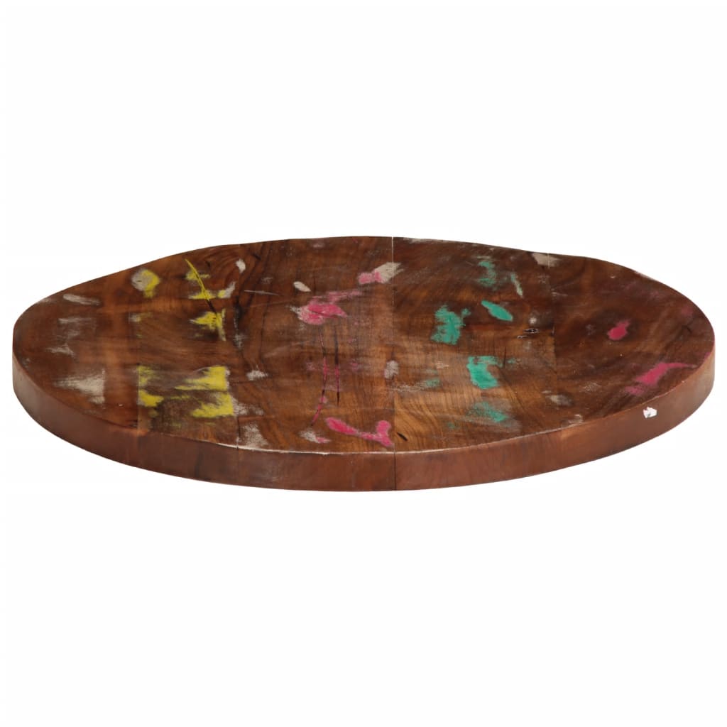 Table Top Ø 50x2.5 cm Round Solid Wood Reclaimed