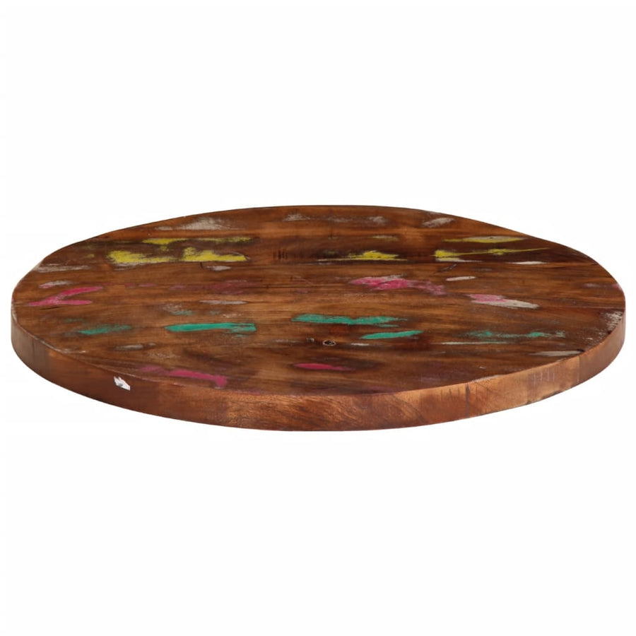 Table Top Ø 60x1.5 cm Round Solid Wood Reclaimed