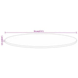 Table Top Ø 70x1.5 cm Round Solid Wood Reclaimed - Low Angle