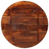 Table Top Ø 70x2.5 cm Round Solid Wood Reclaimed - 45-Degree Angle