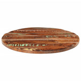 Table Top Ø 80x2.5 cm Round Solid Wood Reclaimed - Side View