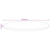 Table Top Ø 80x2.5 cm Round Solid Wood Reclaimed - Low Angle