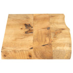 Table Top 100x20x2.5 cm Live Edge Solid Wood Rough Mango