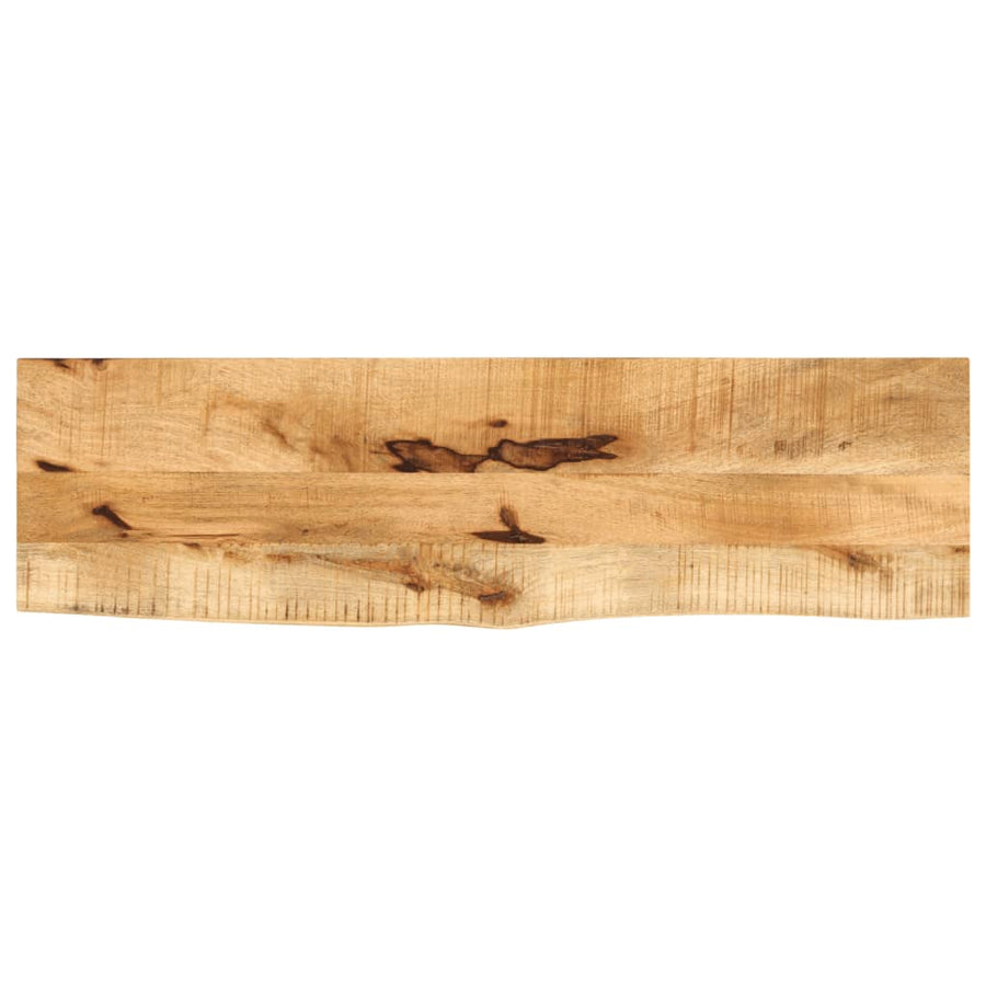 Table Top 110x20x2.5 cm Live Edge Solid Wood Rough Mango