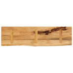 Table Top 110x20x2.5 cm Live Edge Solid Wood Rough Mango