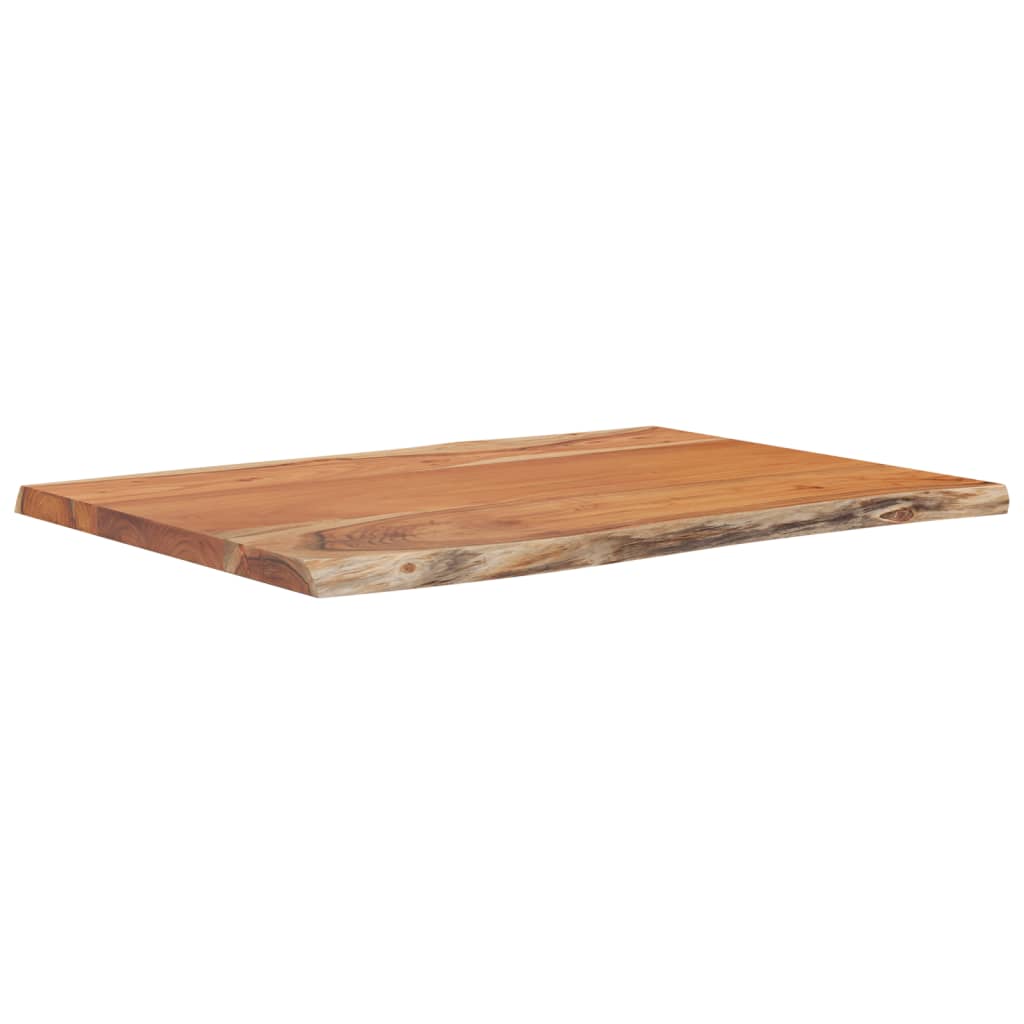 Table Top 80x60x2.5 cm Rectangular?Solid Wood Acacia Live Edge