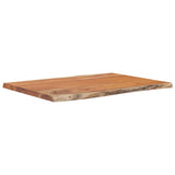 Table Top 80x60x2.5 cm Rectangular?Solid Wood Acacia Live Edge - Front View