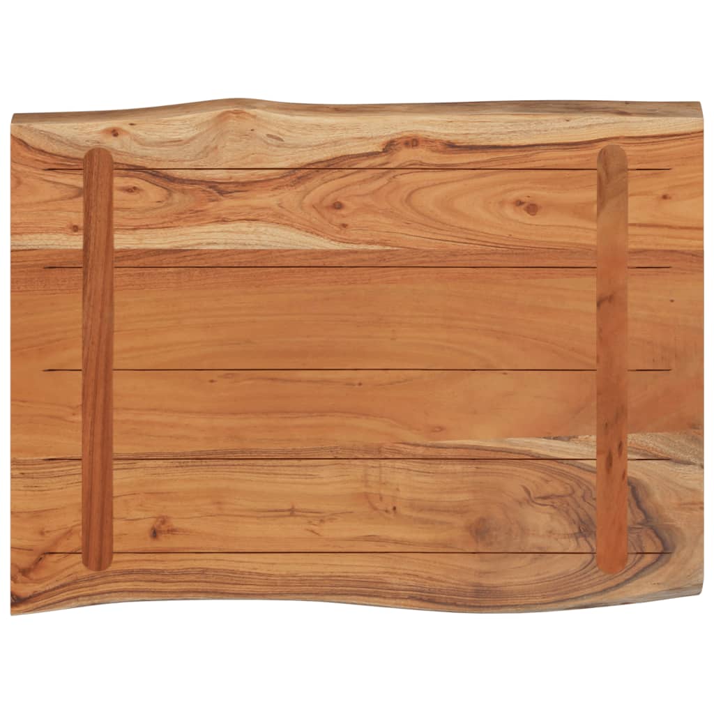 Table Top 80x60x2.5 cm Rectangular?Solid Wood Acacia Live Edge
