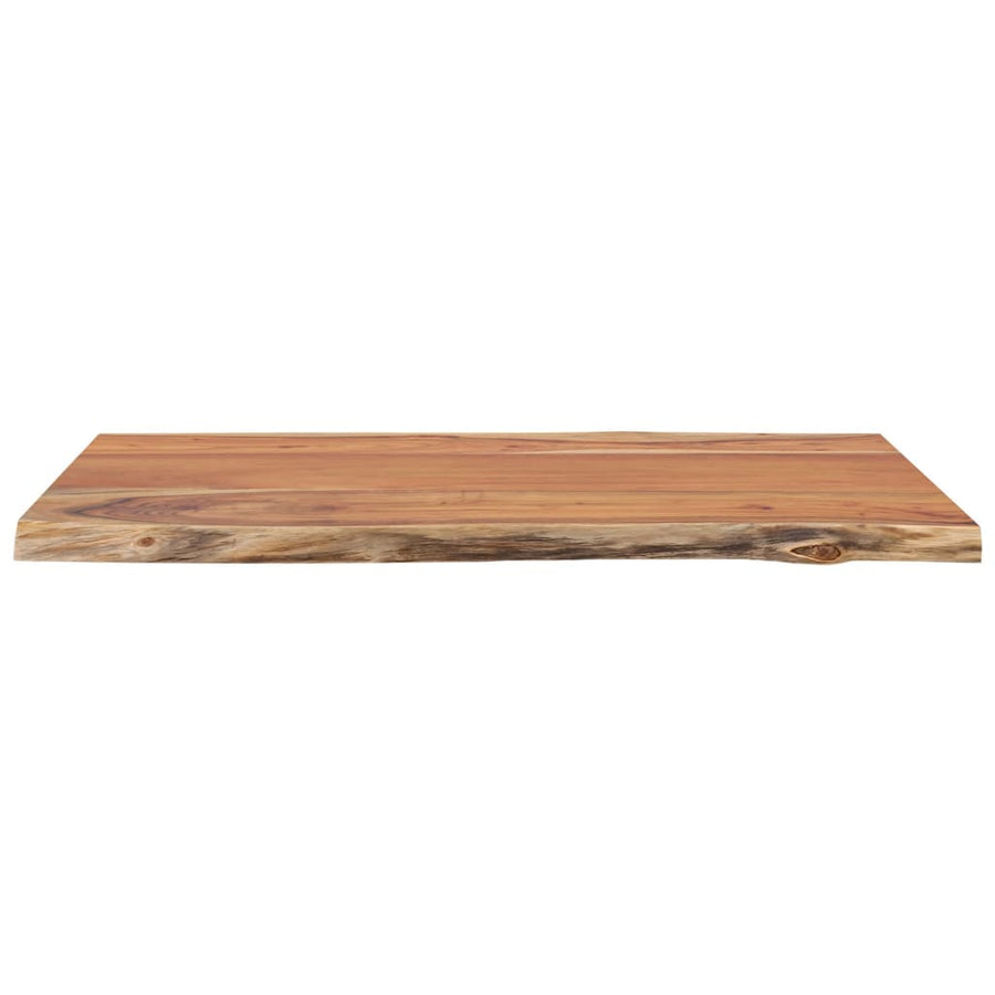 Table Top 80x60x2.5 cm Rectangular Solid Wood Acacia Live Edge