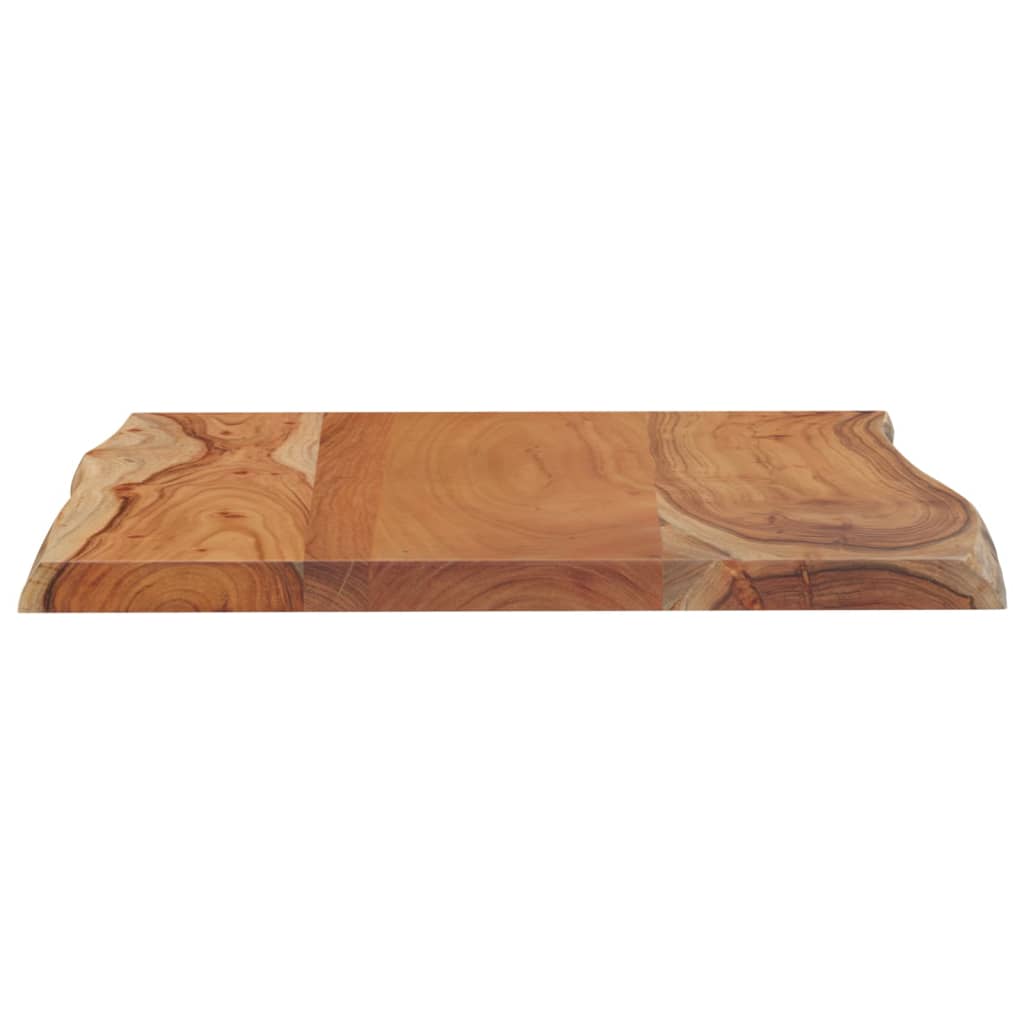 Table Top 80x60x2.5 cm Rectangular?Solid Wood Acacia Live Edge