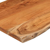 Table Top 80x60x2.5 cm Rectangular?Solid Wood Acacia Live Edge