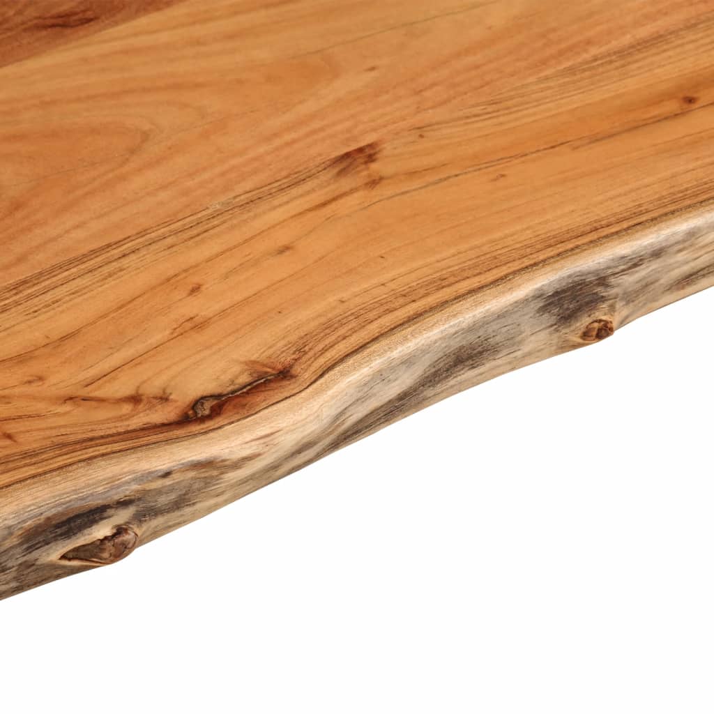 Table Top 80x60x2.5 cm Rectangular?Solid Wood Acacia Live Edge