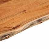 Table Top 80x60x2.5 cm Rectangular?Solid Wood Acacia Live Edge