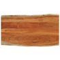 Table Top 100x60x2.5 cm Rectangular Solid Wood Acacia Live Edge