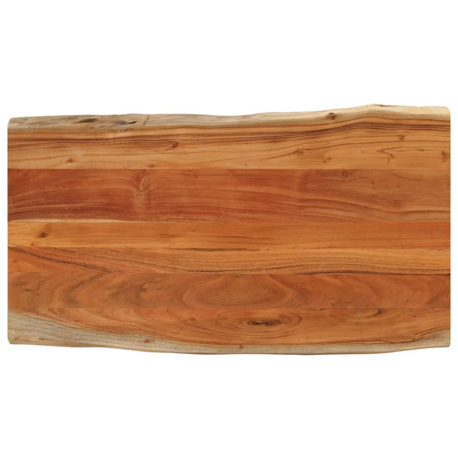 Table Top 100x60x2.5 cm Rectangular Solid Wood Acacia Live Edge