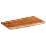 Table Top 100x60x2.5 cm Rectangular Solid Wood Acacia Live Edge