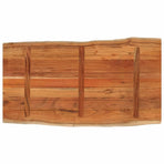 Table Top 100x60x2.5 cm Rectangular Solid Wood Acacia Live Edge