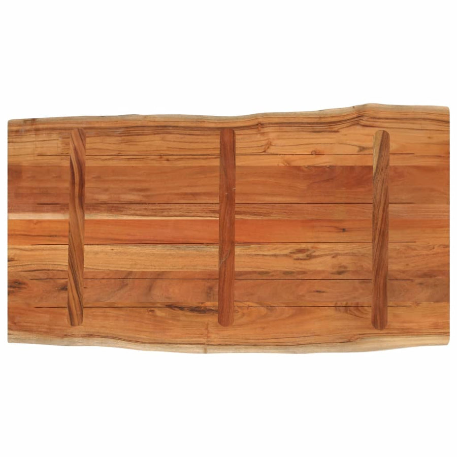 Table Top 100x60x2.5 cm Rectangular Solid Wood Acacia Live Edge