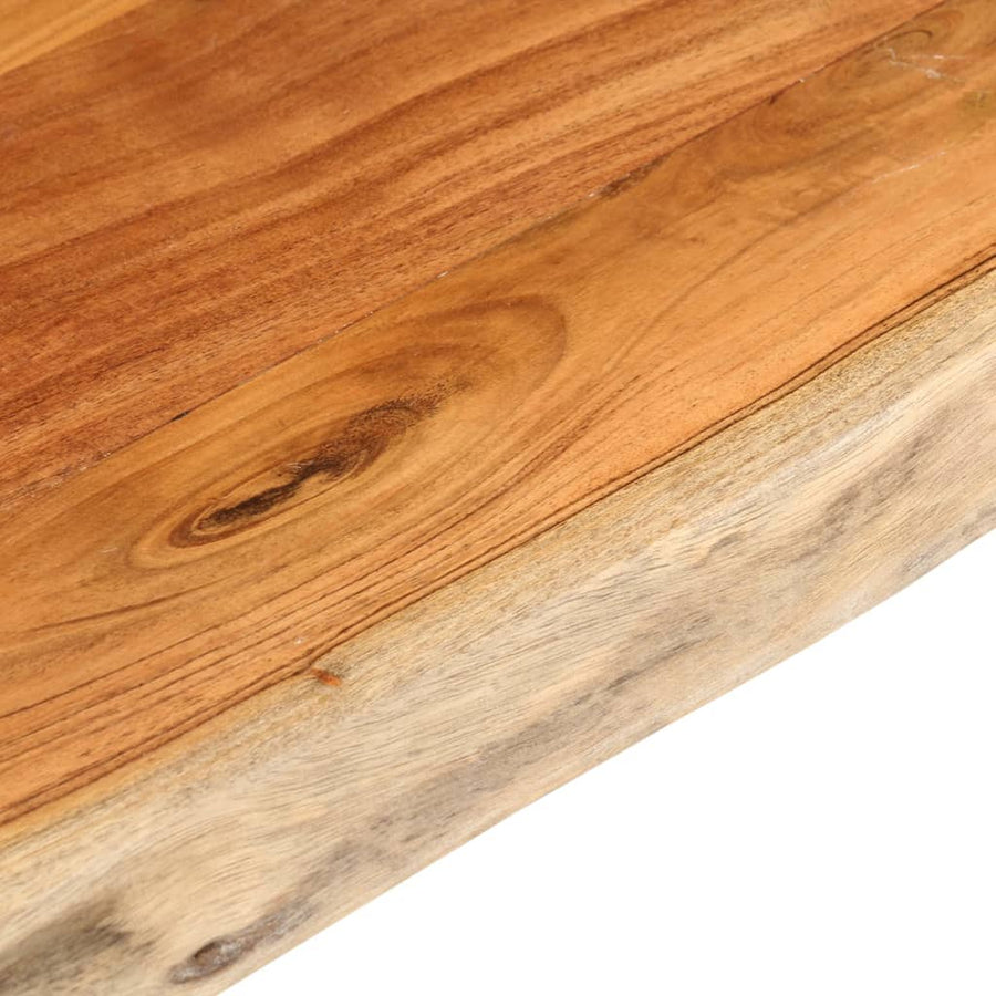 Table Top 100x60x2.5 cm Rectangular Solid Wood Acacia Live Edge