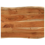 Table Top 80x60x3.8 cm Rectangular Solid Wood Acacia Live Edge